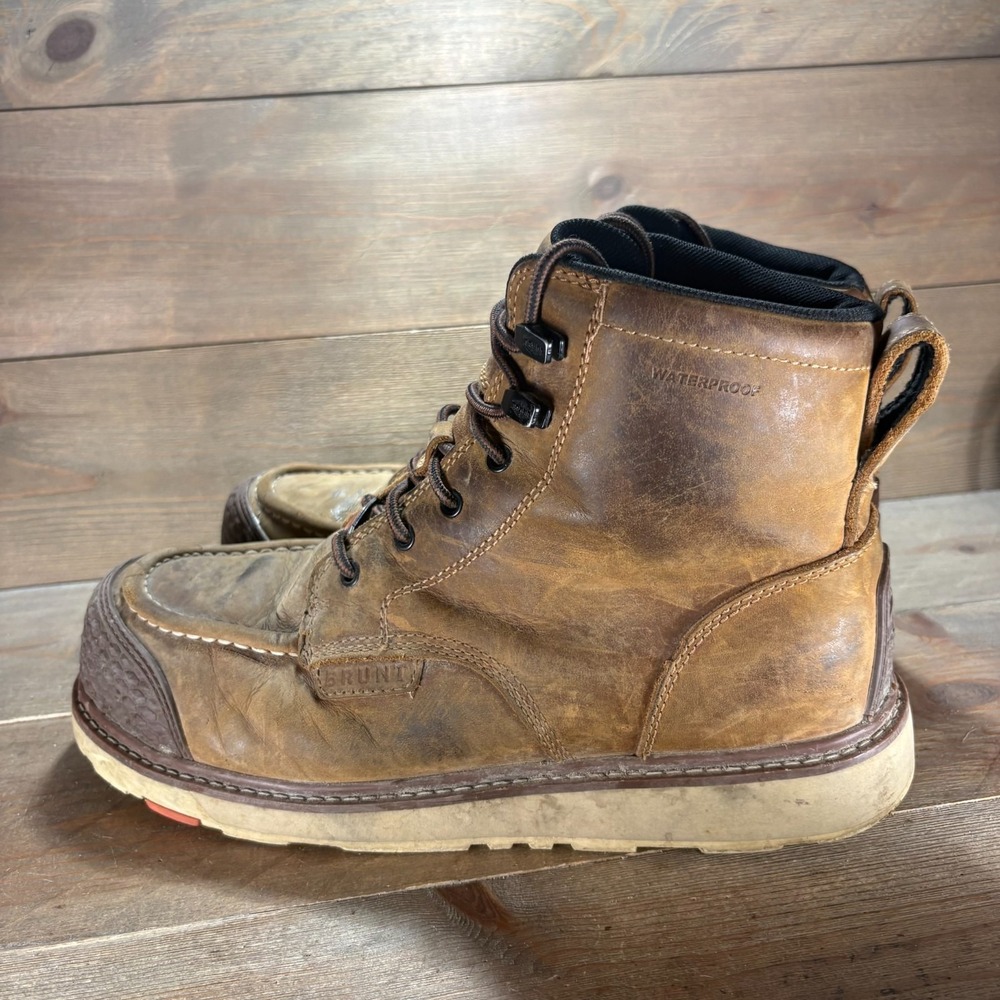 BRUNT The Marin Mens size 10.5 shoes Brown Waterproof Leather work boots